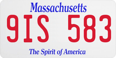 MA license plate 9IS583