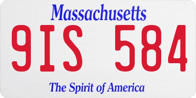 MA license plate 9IS584