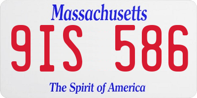 MA license plate 9IS586