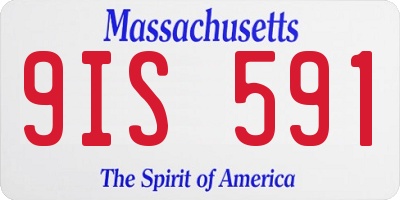MA license plate 9IS591