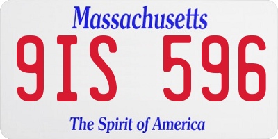 MA license plate 9IS596