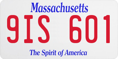 MA license plate 9IS601