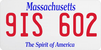 MA license plate 9IS602