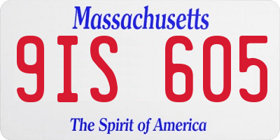 MA license plate 9IS605