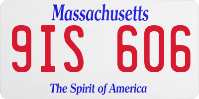 MA license plate 9IS606