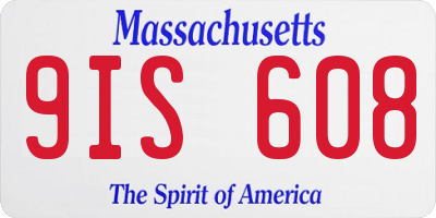 MA license plate 9IS608
