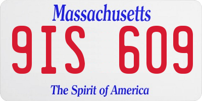 MA license plate 9IS609