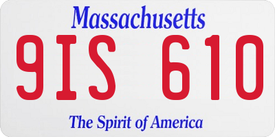 MA license plate 9IS610