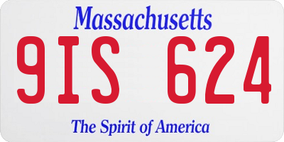 MA license plate 9IS624