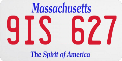 MA license plate 9IS627