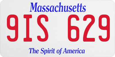 MA license plate 9IS629