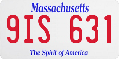 MA license plate 9IS631