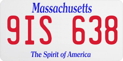 MA license plate 9IS638