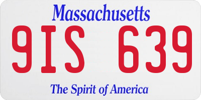 MA license plate 9IS639