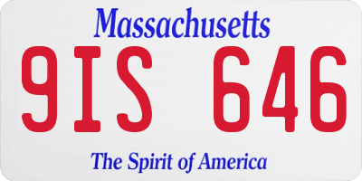 MA license plate 9IS646