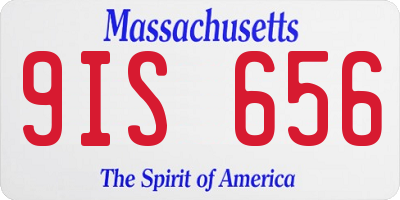 MA license plate 9IS656