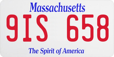 MA license plate 9IS658