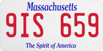 MA license plate 9IS659