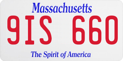 MA license plate 9IS660