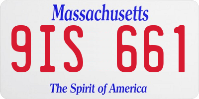 MA license plate 9IS661