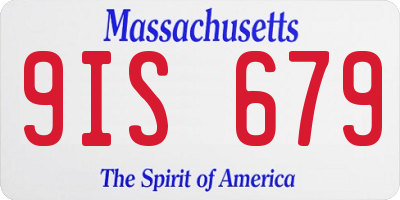 MA license plate 9IS679