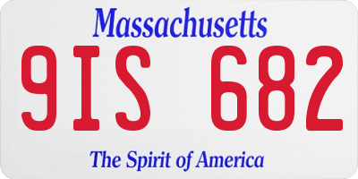 MA license plate 9IS682