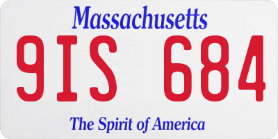 MA license plate 9IS684