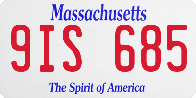 MA license plate 9IS685
