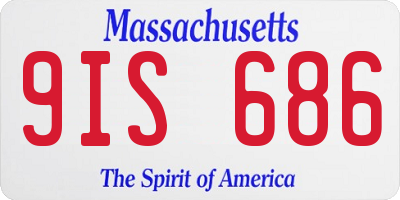 MA license plate 9IS686
