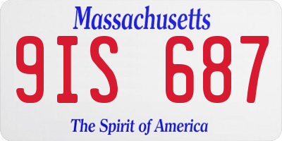 MA license plate 9IS687