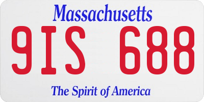 MA license plate 9IS688