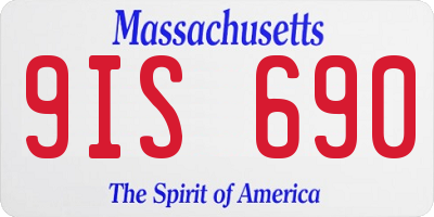 MA license plate 9IS690