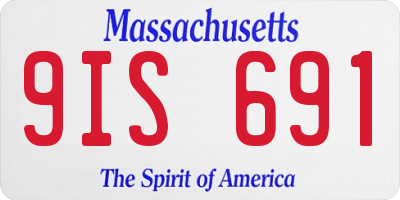 MA license plate 9IS691