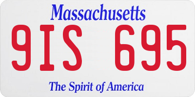 MA license plate 9IS695