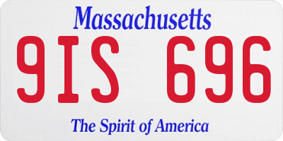 MA license plate 9IS696