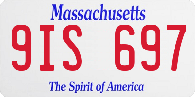 MA license plate 9IS697