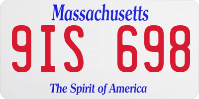 MA license plate 9IS698