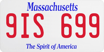 MA license plate 9IS699