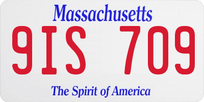 MA license plate 9IS709