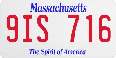 MA license plate 9IS716