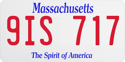 MA license plate 9IS717