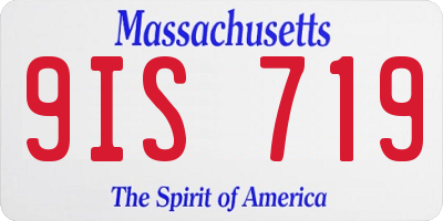 MA license plate 9IS719