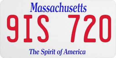 MA license plate 9IS720