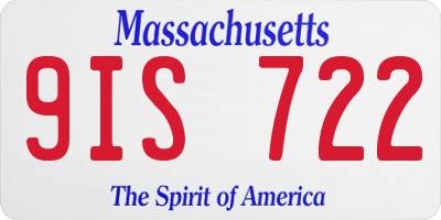 MA license plate 9IS722