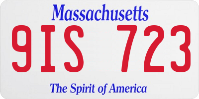 MA license plate 9IS723