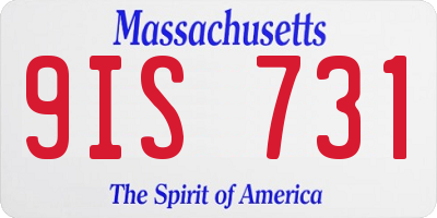 MA license plate 9IS731