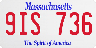 MA license plate 9IS736