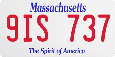 MA license plate 9IS737
