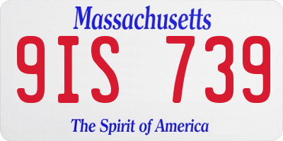 MA license plate 9IS739