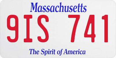 MA license plate 9IS741